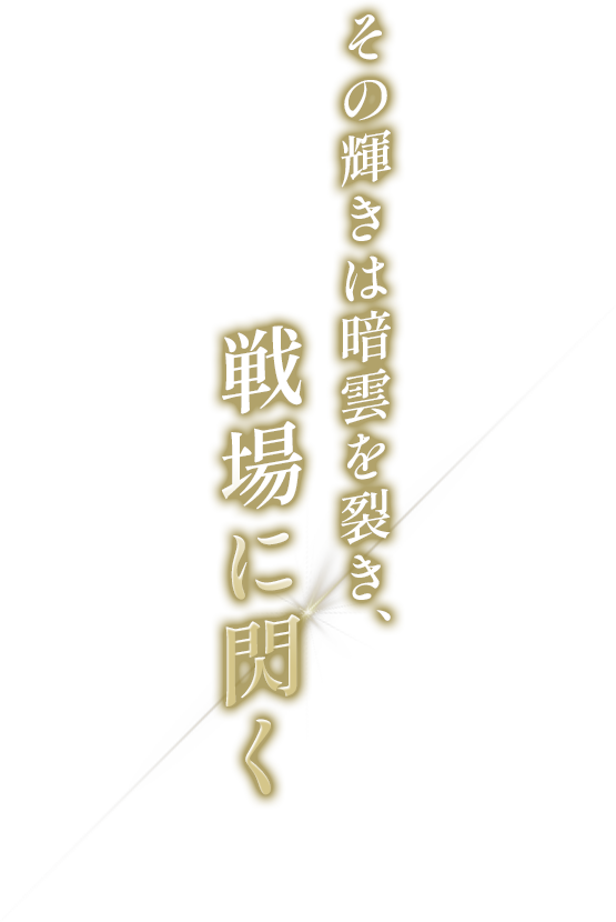 その輝きは暗雲を裂き、戦場に閃く