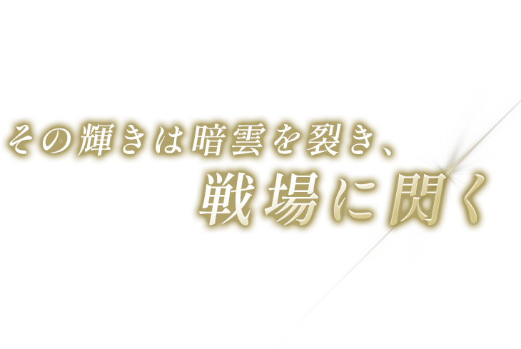 その輝きは暗雲を裂き、戦場に閃く